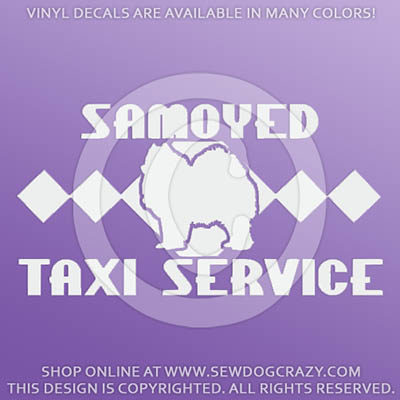 Samoyed Taxi Car Decals