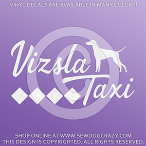 Vizsla Taxi Vinyl Stickers