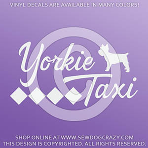 Yorkie Taxi Decals