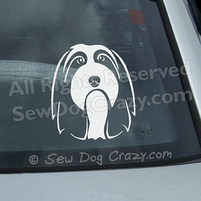 Bearded Collie Car Window Sticker