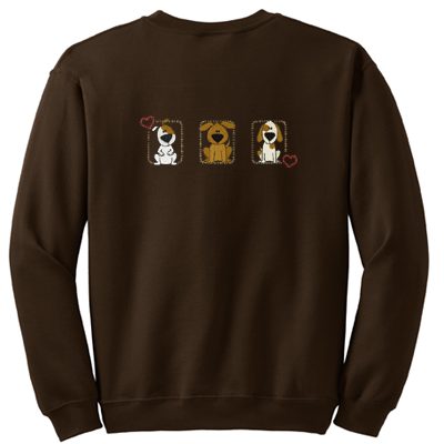 Stitched Dogs Embroidered Sweatshirt