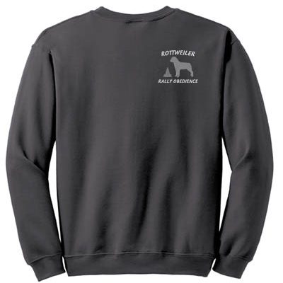 Embroidered Rottweiler Rally Obedience Sweatshirt