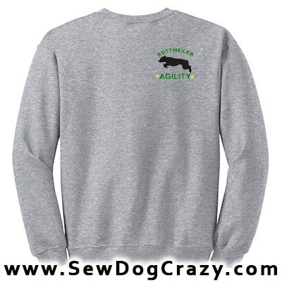 Embroidered Rottweiler Agility Sweatshirts