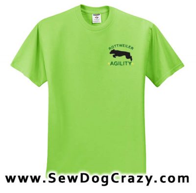 Embroidered Rottweiler Agility Tees
