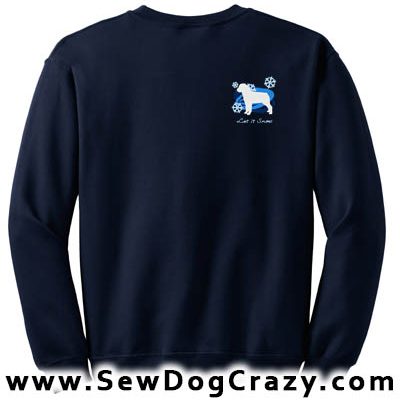 Embroidered Rottweiler Snow Sweatshirt