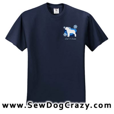 Embroidered Rottweiler Snow Tshirt