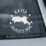 Akita Agility Car Window Stickers