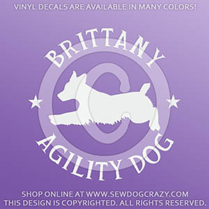 Brittany Agility Dog Decals