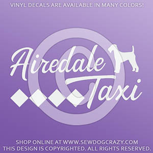 Airedale Taxi Decals