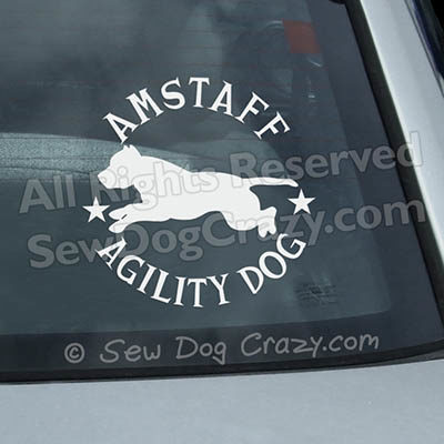 AmStaff Agility Car Window Stickers