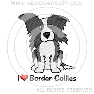 Embroidered Border Collie Shirts