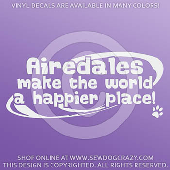 Cute Airedale Decals