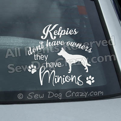 Funny Kelpie Car Window Stickers