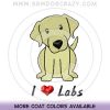 Cartoon Yellow Lab Shirts