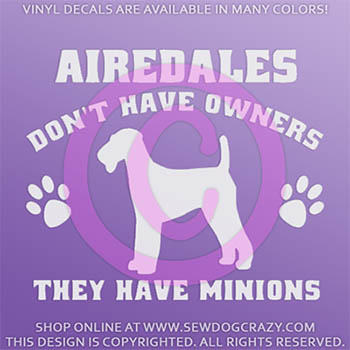 Airedale Terrier Minions Decal