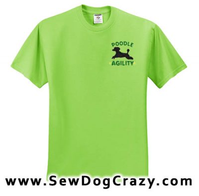 Embroidered Poodle Agility Tshirt