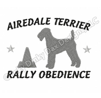 RallyO Airedale Embroidery