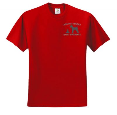 Embroidered Airedale Rally-O T-Shirt