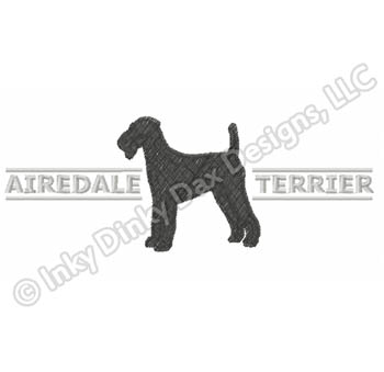 Cool Airedale Terrier Embroidery