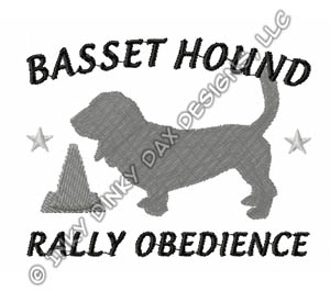 Basset Hound Rally-O Embroidery