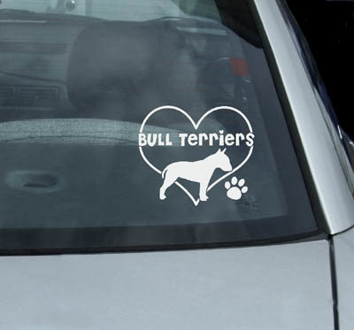Cute Bull Terrier Car Decals