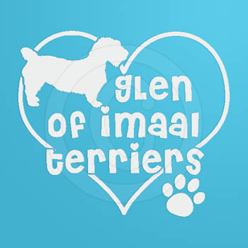 Love Glen of Imaal Terriers Vinyl Stickers