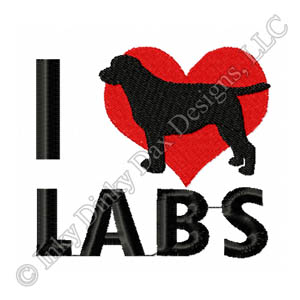I Love Labs Embroidery