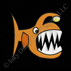 Cartoon Angler Fish Embroidery