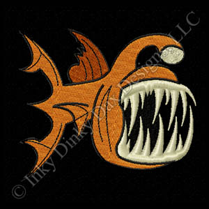 Deep Sea Angler Fish Embroidery