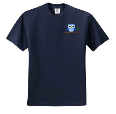 Cute Embroidered Owl T-Shirt Gift