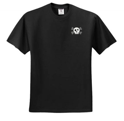 Skull and Crossbones Embroidered T-Shirt