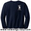 Embroidered Cartoon Schnauzer Sweatshirt