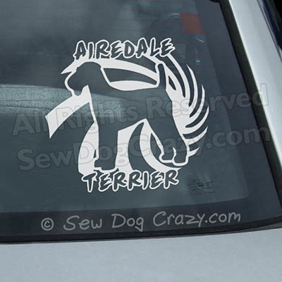 Airedale Terrier Car Window Sticker