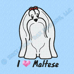 Cute Cartoon Maltese Embroidery