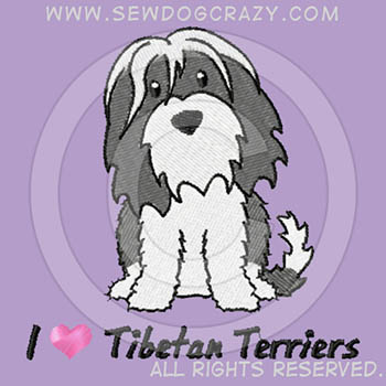 Cute Cartoon Tibetan Terrier Shirts