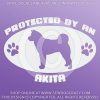 Protected by an Akita Vinyl Sticker