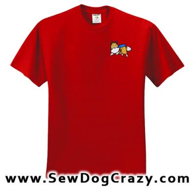 Disc Dog Sheltie Tshirt