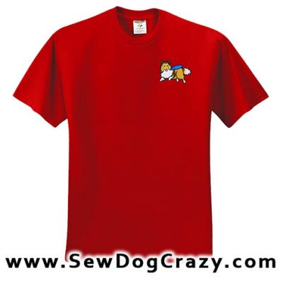 Disc Dog Sheltie Tshirt