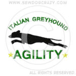 Embroidered Italian Greyhound Agility Shirts & Gifts