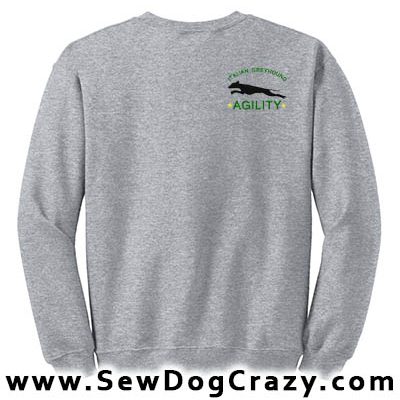 Embroidered Italian Greyhound Agility Sweatshirts