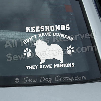 Funny Keeshond Window Sticker
