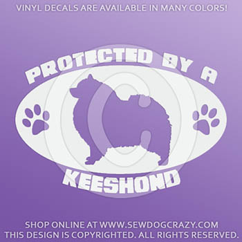 Protected by a Keeshond Decal