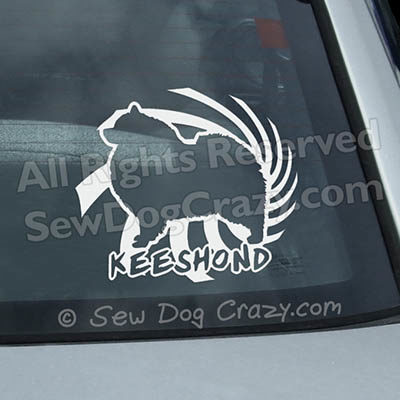Cool Keeshond Window Stickers