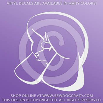 Show Coat Poodle Vinyl Decals