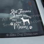 Funny Rat Terrier Car Window Stickers