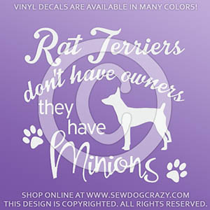 Rat Terrier Minions Decal