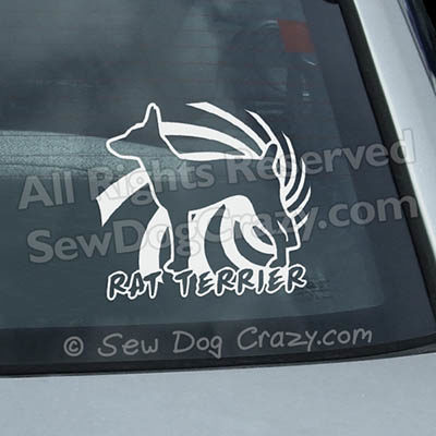 Vinyl Rat Terrier Window Stickers