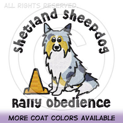 Embroidered Sheltie Rally Obedience Shirts