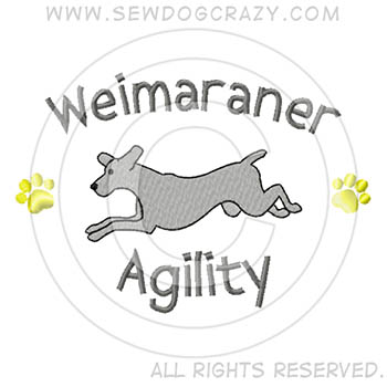 Cartoon Weimaraner Agility Shirts