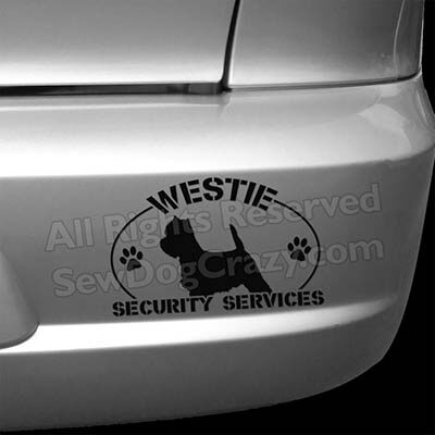 Westie Security Bumper Sticker